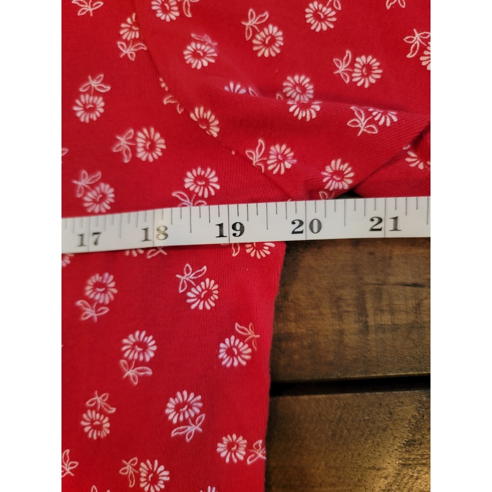 Red Womens lot of 2 Tops Floral Print Star Sequin Short Sleeve T-Shirts Size XL - Picture 7 of 11